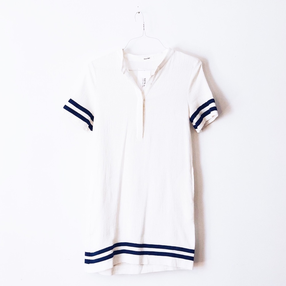 White Linen Blend Dress by Mod Ref